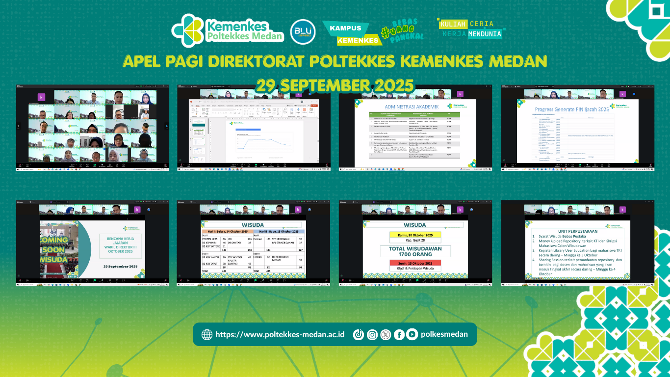 Apel Pagi Daring Poltekkes Kemenkes Medan, 29 September 2025